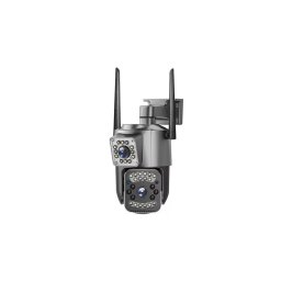 Kültéri IP kamera kettős objektívvel, 10X zoom, éjjellátó, 350° forgás, emberfel