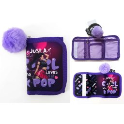 K-pop tépőzáras pénztárca