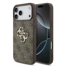 Guess PU 4G Metal Logo Apple iPhone 18 Pro / iPhone 17 Pro hátlap tok, barna