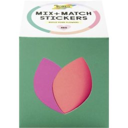 FOLIA Matrica készlet, 460 db, FOLIA "Mix + Match", virágos motívumok