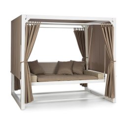 Blumfeldt Eremitage luxus hintaszék, 236x180x210cm, fehér/barnásszürke (GDW20-Eremitage-WHT)