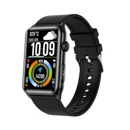 FitMate™ Nuvia Fekete EKG okosóra- Fekete szilikon szíjjal