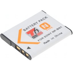Akkumulátor T6 Power Sony NP-BN1, 600mAh, 2,2Wh, szürke