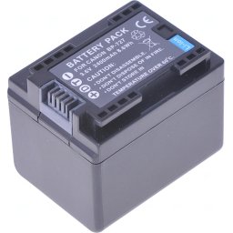 Akkumulátor T6 power Canon BP-727, 2400mAh, 8,6Wh, fekete