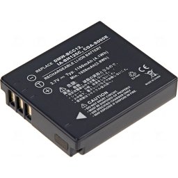 Akkumulátor T6 teljesítmény Samsung IA-BH125C, CGA-S005, D-Li106, DB-60, DB-65, DMW-BCC12, NP-70, 1100mAh