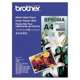 Brother matt tintasugaras papír, BP60MA, fotópapír, matt, fehér, A4, 145 g/m2, 25 db, tintasugaras, tintasugaras