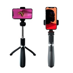 XO SS08 szelfibot (univerzális, 360°, állítható, bluetooth távkioldó, 68cm, 4.2-6.7" méret) FEKETE