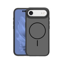 Szilikon telefonvédő (műanyag hátlap, ütésállóság, légpárnás sarok, kameravédő, MagSafe) FEKETE Apple iPhone Air