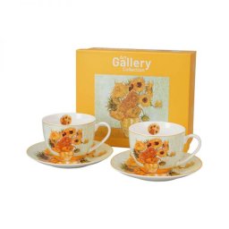 Van Gogh Napraforgók porcelán csésze aljjal 270 ml - 2 személyes készlet - díszdobozos