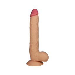 Lovetoy King-Sized - tapadókorongos, élethű dildó - 25 cm (testszínű)