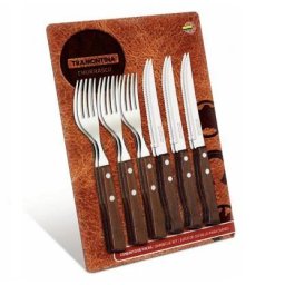 Tramontina Steak szett 6db villa + 6db kés Tradicional 414009