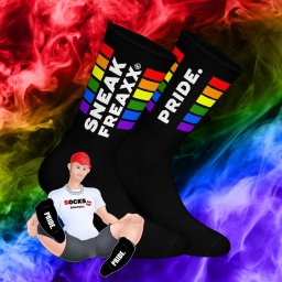 Sneak Pride fekete zokni