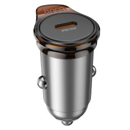 HOCO autós töltő C típusú PD QC 30W NZ16 fémszürke szürke