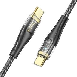 HOCO C típusú kábel C típusú kábelre 3A 60W U121 1,2 m fekete