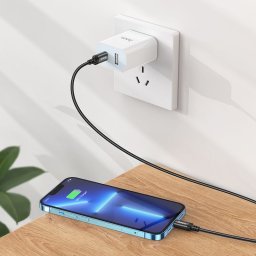 HOCO C típusú kábel Lightning PD 20W X89 1 m fekete HOCO kábel C típusú kábel Lightning PD 20W X89 1 m fekete