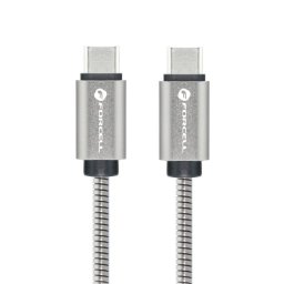 FORCELL F-ENERGY Fém C237 kábel Type-C Type-C PD QC4.0 3A 60W 2 m ezüst