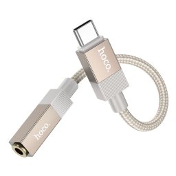 Adapter AUX USB C (hím) 3,5 mm-es (női) jack csatlakozóra Hoco UPA32C arany