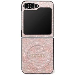 GUESS tok SAMSUNG Z Flip7 kompatibilis MagSafe GUHMZF7P4MSEGCP (mágneses 4G PU W/ Classic) rózsaszínű