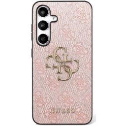 GUESS tok a SAMSUNG S25 FE készülékhez GUHCS25FE4GMGPI (PU bőr 4G fém logó) rózsaszínű