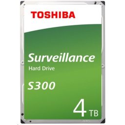 Toshiba Belső HDD 3.5" - S300 Surveillance Hard Drive 4TB (5400rpm, 128 MB puffer, Biztonságtechnikai rögzítőkbe) bulk