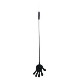 Rimba – Kéz alakú szilikon lovaglópálca - 40cm (fekete)