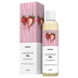 Satisfyer - ízesített masszázsolaj - eper (250 ml)