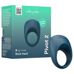 We-Vibe Pivot 2 - App-vezérelt vibrációs péniszgyűrű, férfiaknak (kék)