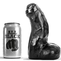 All Black - leth dild, 17 cm