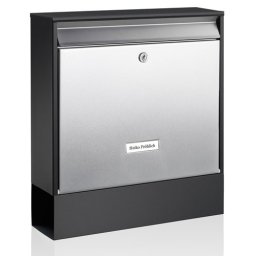 BURG WACHTER Oxford Set 68770 újságtartós utcai postaláda (fekete-inox)