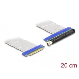 Delock PCI Express riser kártya, x8 csatlakozóból x16 bővítőhelyre, kábellel, hossza 20 cm