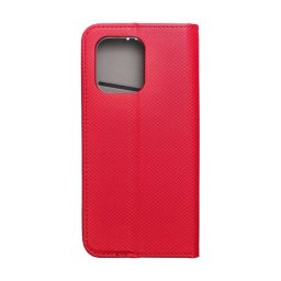 Motorola Edge 50 Neo mágneses flip tok, piros
