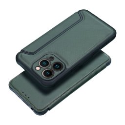 Razor book Samsung Galaxy A36 flip tok, sötétzöld