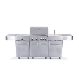 G21 Arizona gázgrill, BBQ Premium Line konyha 6 égőfej + ajándék nyomáscsökkentő