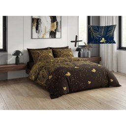 Mikroszálas ágyneműhuzat szett VISATA fekete + Párnahuzat 50 x 70 cm INGYEN