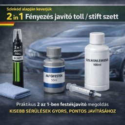 Autófesték Javító Stift/Toll 2in1 - Színkód alapján