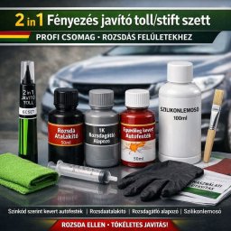 Autófesték Javító Stift/Toll 2in1 - Profi szett - Rozsdás felülethez - Színkód alapján