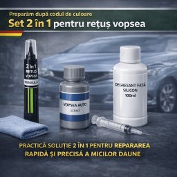 Vopsea Auto de Retu? 2in1 - Creion + Pensulă - După Codul de Culoare
