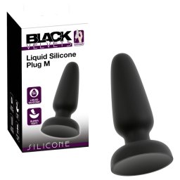 Black Velvets - tapadókorongos szilikon anál plug (fekete) - M