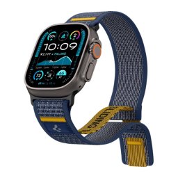 SPIGEN ATHLEX pótszíj (egyedi méret, nagy, nylon, tépőzáras, légáteresztő, SPORT) SÖTÉTKÉK Apple Watch Series 5 44mm, Watch Series 4 44mm, Watch Series 3 42mm
