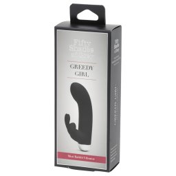 A szürke ötven árnyalata Greedy Girl - nyuszis G-pont vibrátor (fekete)