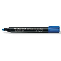 Marcatore Lumocolor Permanent Staedtler - blu - a scalpello - 2-5 mm
