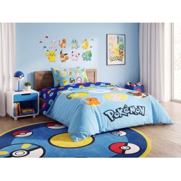 Gyerek ágynemű POKÉMON TEAM színes Ágyneműhuzat mérete: 70 x 80 cm | 140 x 200 cm