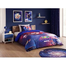 3D Pamut ágyneműhuzat MARIO GALAXY színes, 100% pamut Ágyneműhuzat mérete: 70 x 80 cm | 140 x 200 cm