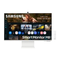 SAMSUNG M8 M80F Vision AI Smart 4K monitor 32", 3840x2160, 16:9, 400cd/m2, 4 ms, HDMI/2xUSB/1xUSB-C, hangszóró, Fehér