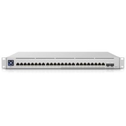Ubiquiti UniFi USW-Enterprise-24-PoE 12x 2.5GbE Multi-Gigabit PoE LAN 12xGbE PoE LAN 2xSFP+ port 400W L3 menedzselhető switch