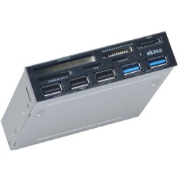 Kártyaolvasó 3,5 helyre 3xUSB 2.0 és 2xUSB 3.0 és eSATA Akasa PN: AK-ICR-16