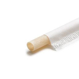EURO STRAWS - Természetes bambuszszalma Basic 6x230mm, 200db, egyenként csomagolva