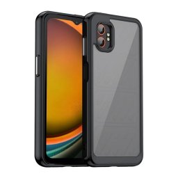 Szilikon telefonvédő (ütésállóság, átlátszó hátlap) FEKETE Samsung Galaxy Xcover 7 Pro (SM-G766)