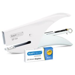 RAPESCO Tűzőgép, kézi, 21/4, 12 lap, RAPESCO "SP-64", fehér