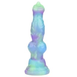 Wafus Dildo - 16 cm-es prmium, zld-lila szn intim eszkz